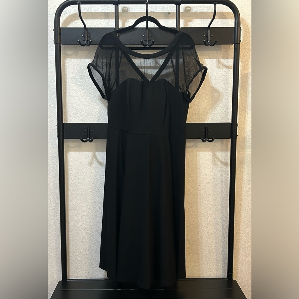 Torrid Little Black Dress with Sheer Top